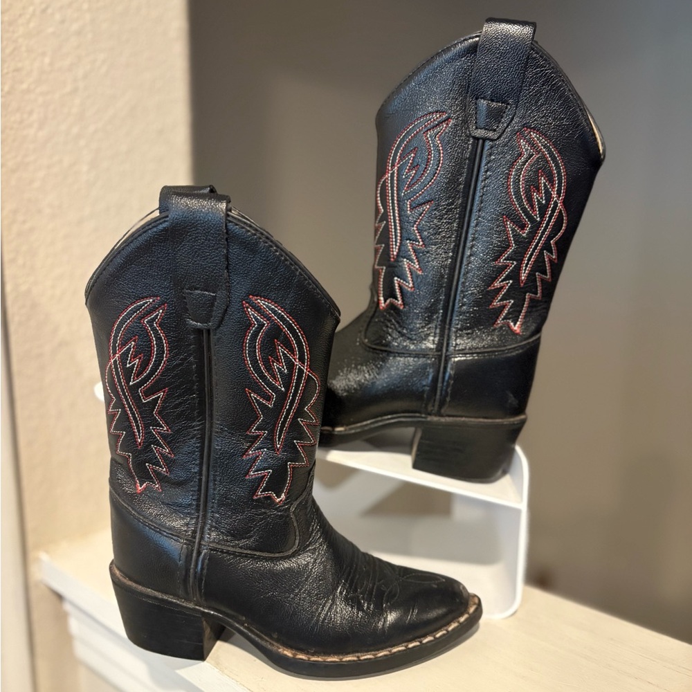 Black Kids Cowboy Boots